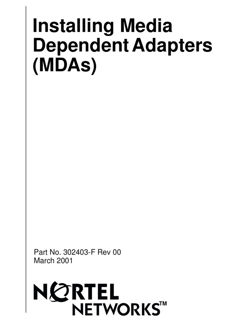 Nortel Installing Media Dependent Adapters User manual