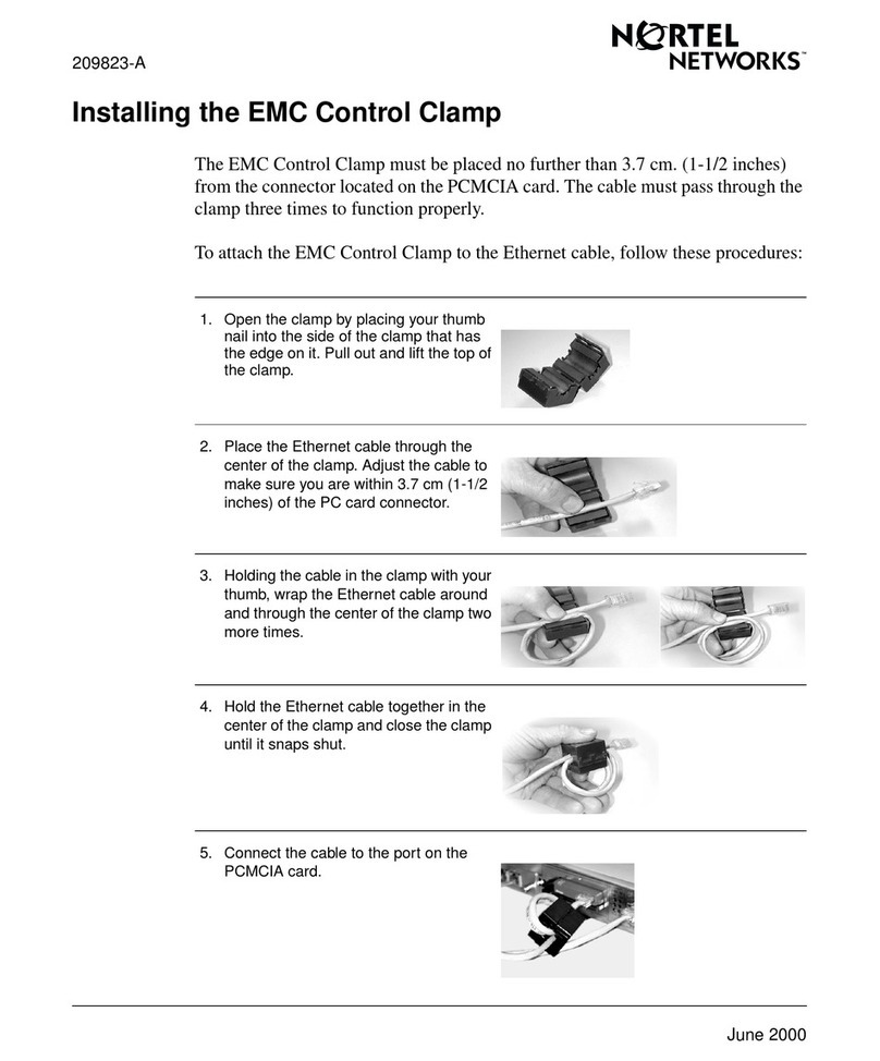 Nortel Control Clamp EMC installation guide