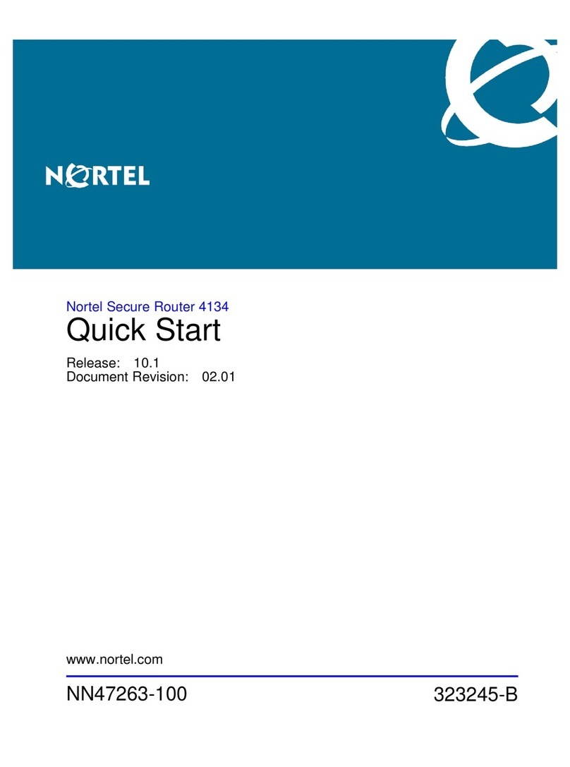 Nortel Secure Router 4134 User manual