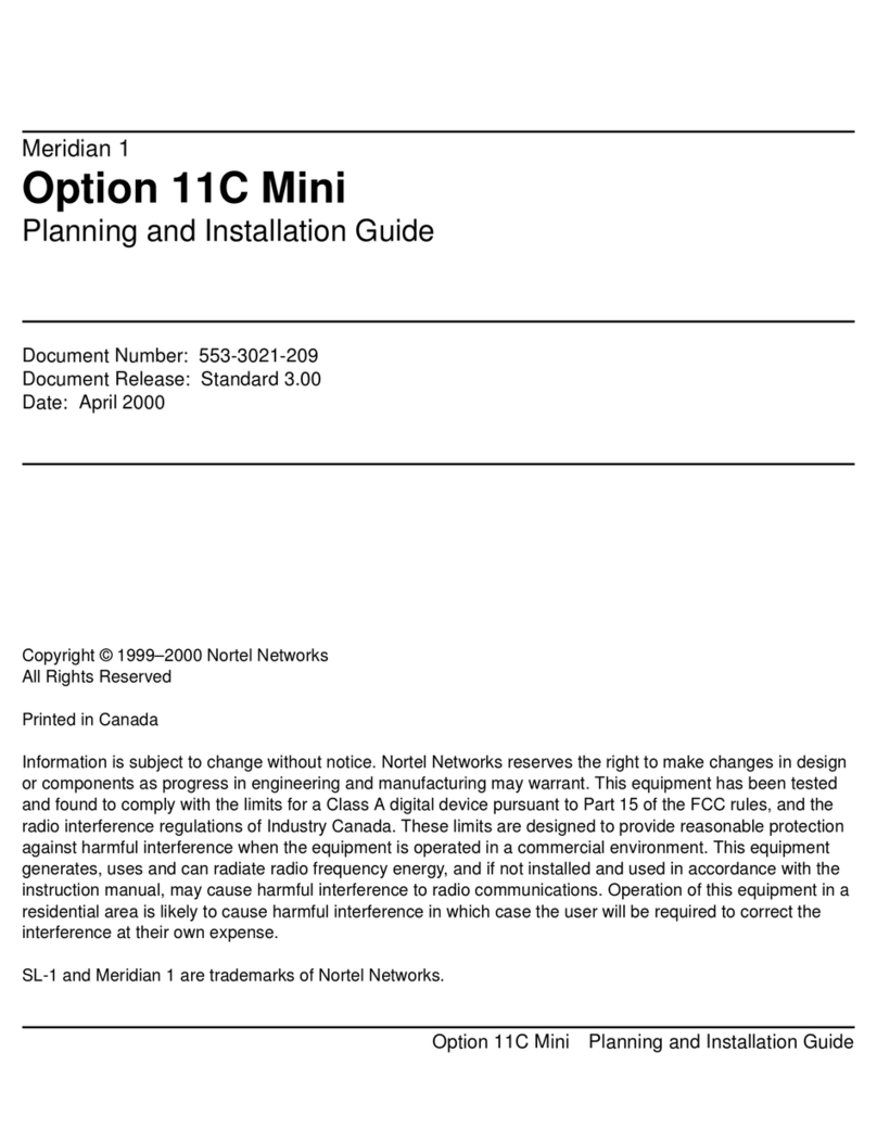 Meridian Meridian 1 Option 11C Mini installation guide Meridian Meridian 1 Option 11C Mini installation guide
