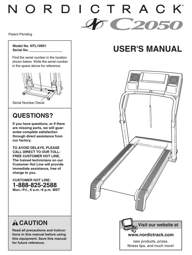 NordicTrack C2050 NTL10951 User manual