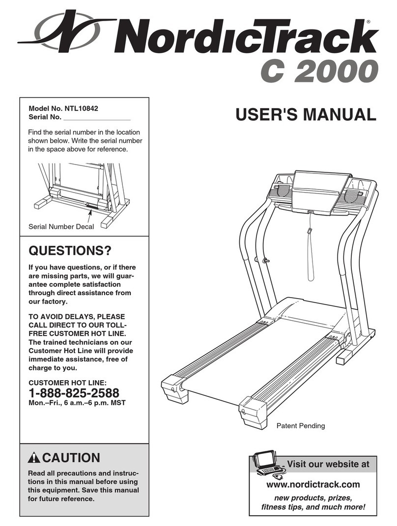 NordicTrack C2000 NTL10842 User manual