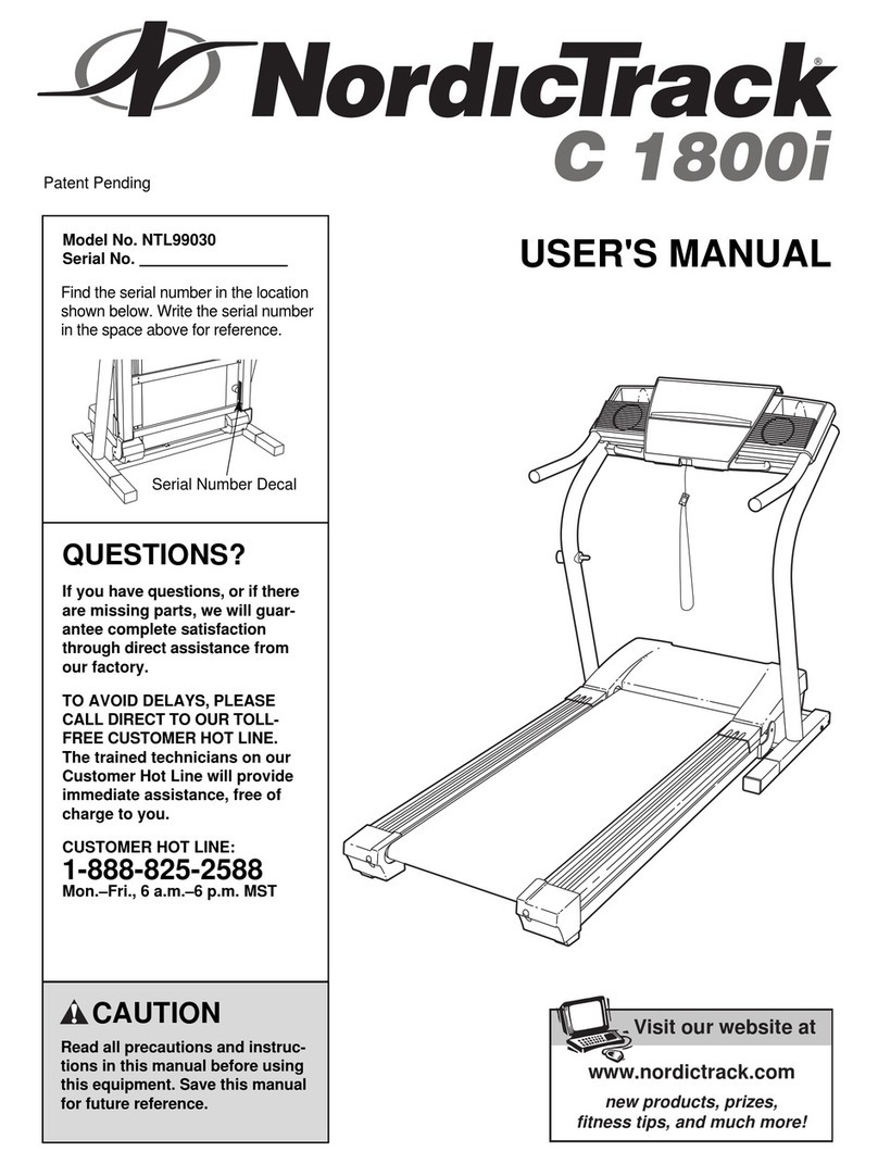 NordicTrack C 1800i NTL99030 User manual