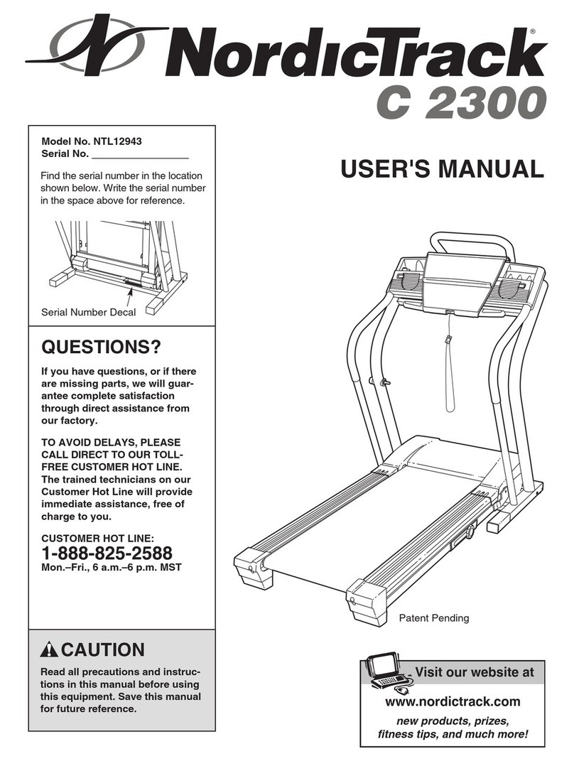 NordicTrack C 2300 NTL12943 User manual