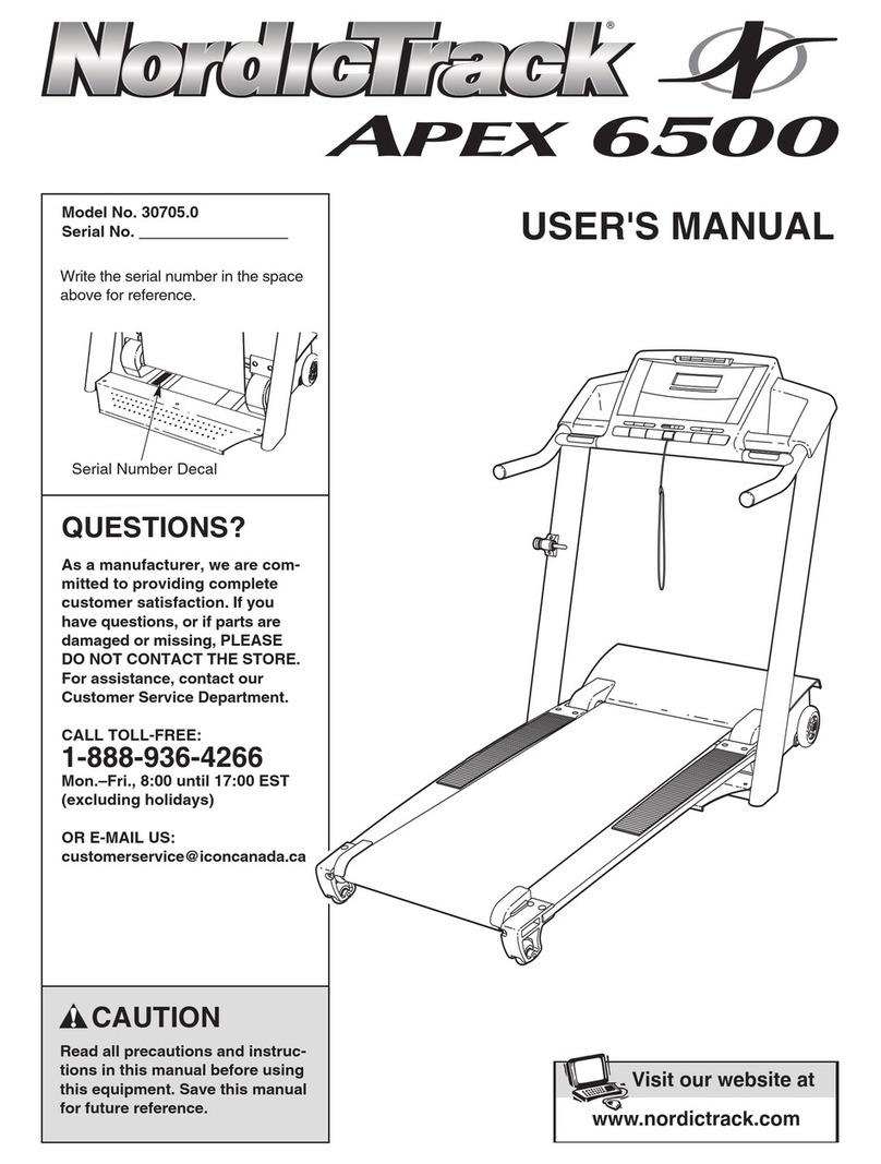 NordicTrack APEX 6500 30705.0 User manual