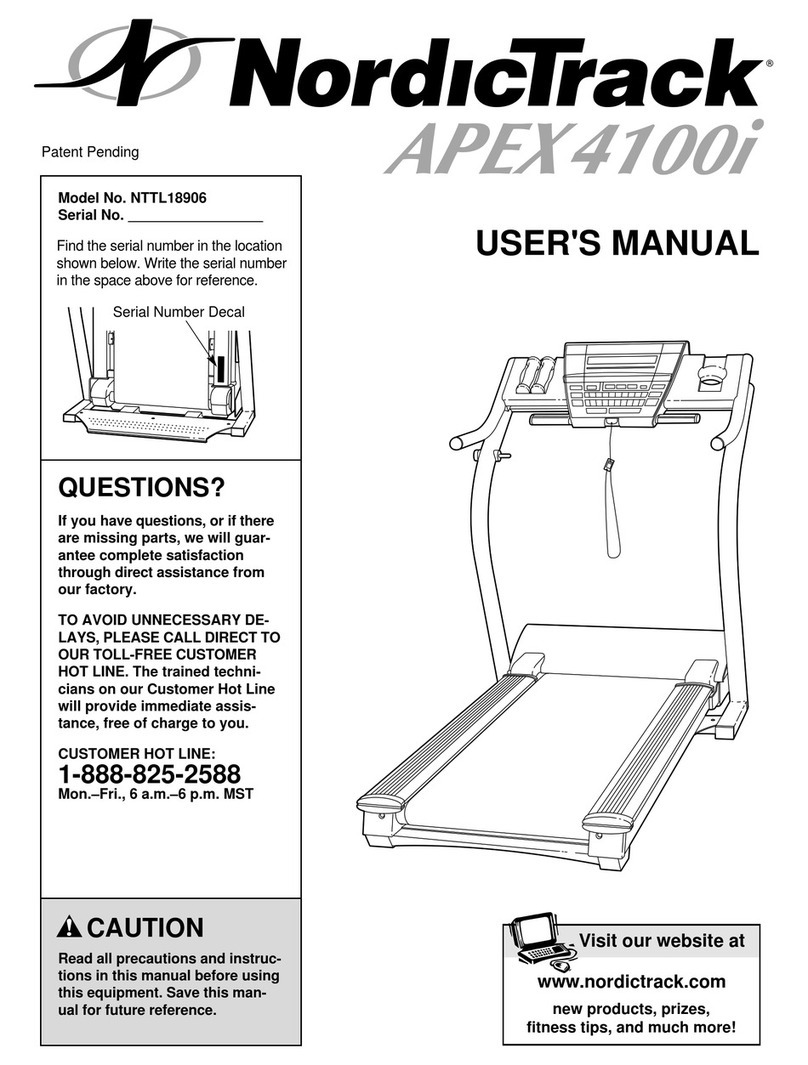 NordicTrack APEX4100i NTTL18906 User manual