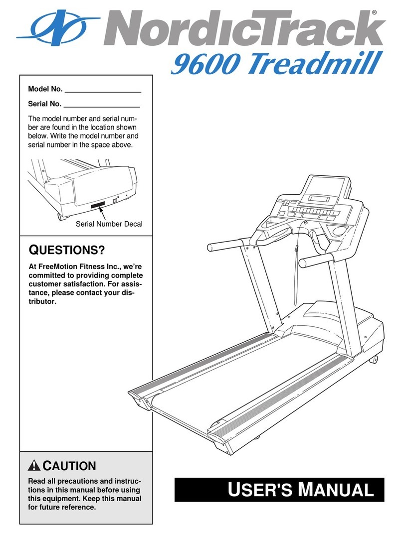 NordicTrack 9600 Bike user manual