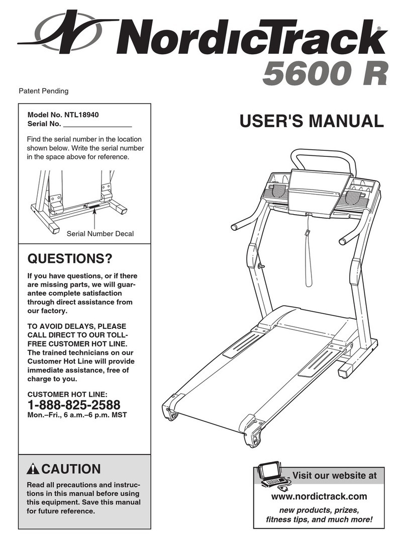 NordicTrack 5600 R NTL18940 User manual
