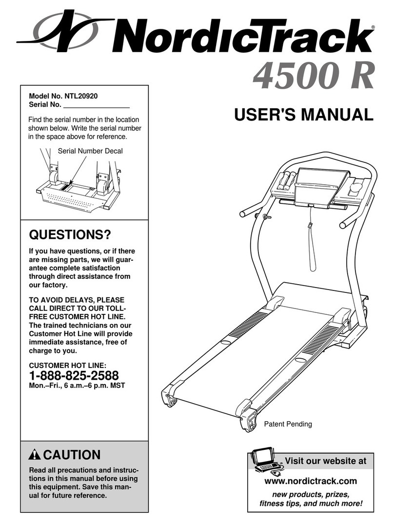 NordicTrack 4500 R NTL20920 user manual