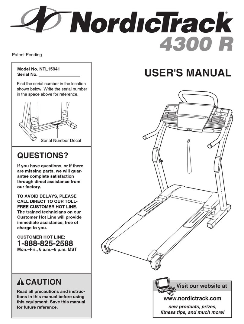 NordicTrack 4300 R NTL15941 User manual