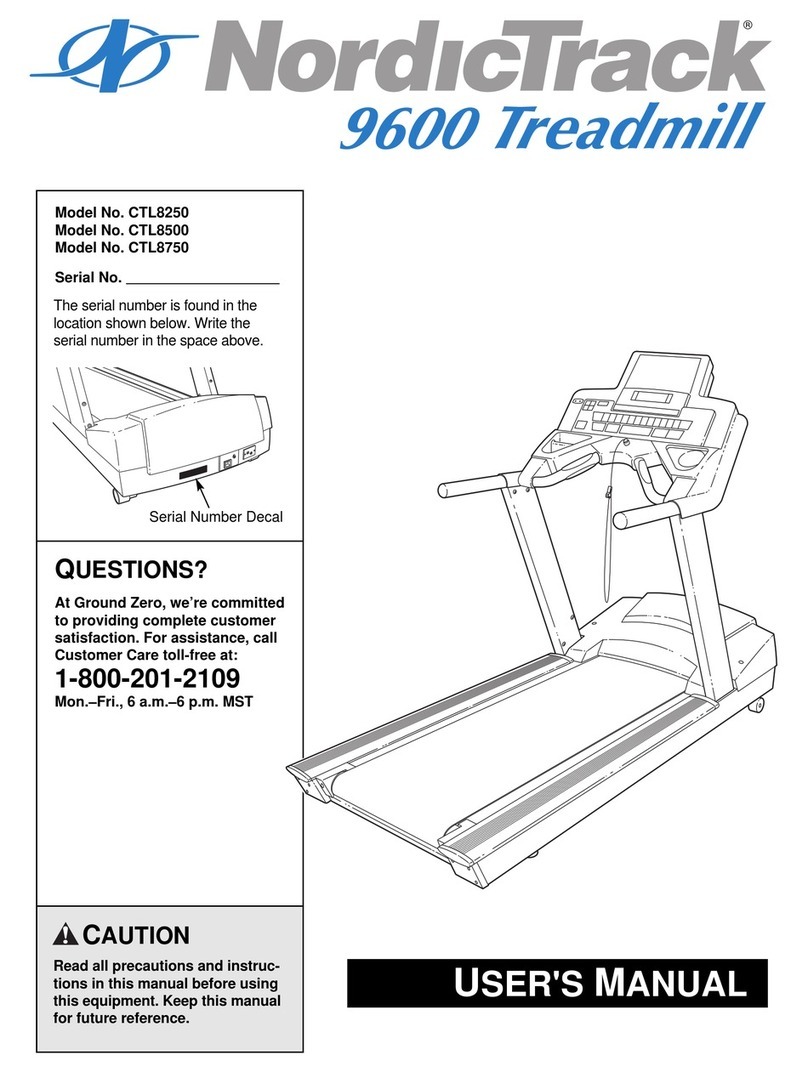 NordicTrack CTL8250 User manual