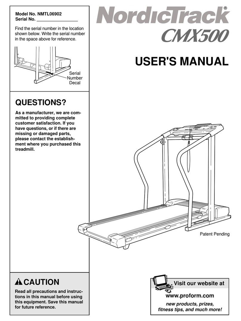 NordicTrack CMX500 User manual