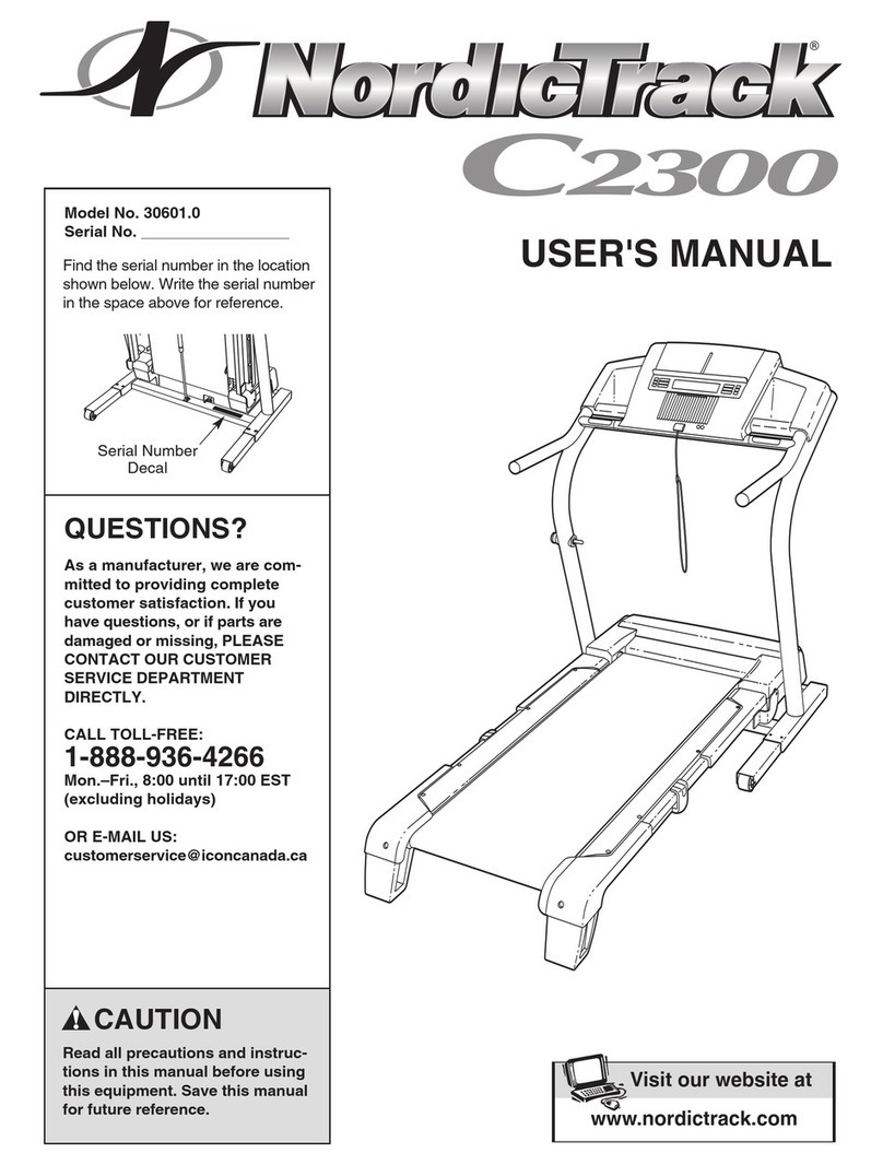 NordicTrack C2300 30601.0 User manual