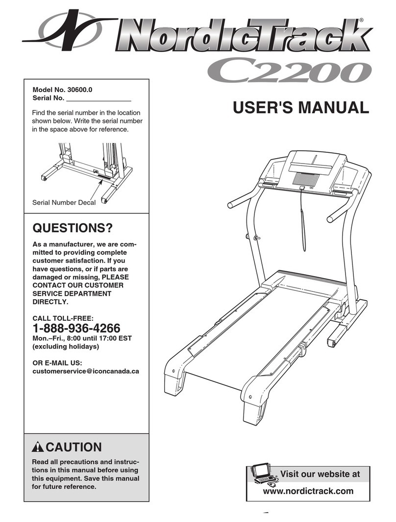 NordicTrack C2200 30600.0 User manual