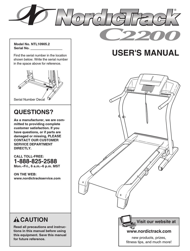 NordicTrack C2200 NTL10905.2 User manual
