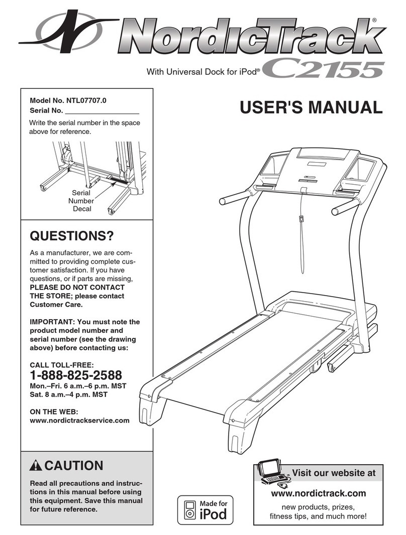NordicTrack C2155 NTL07707.0 User manual