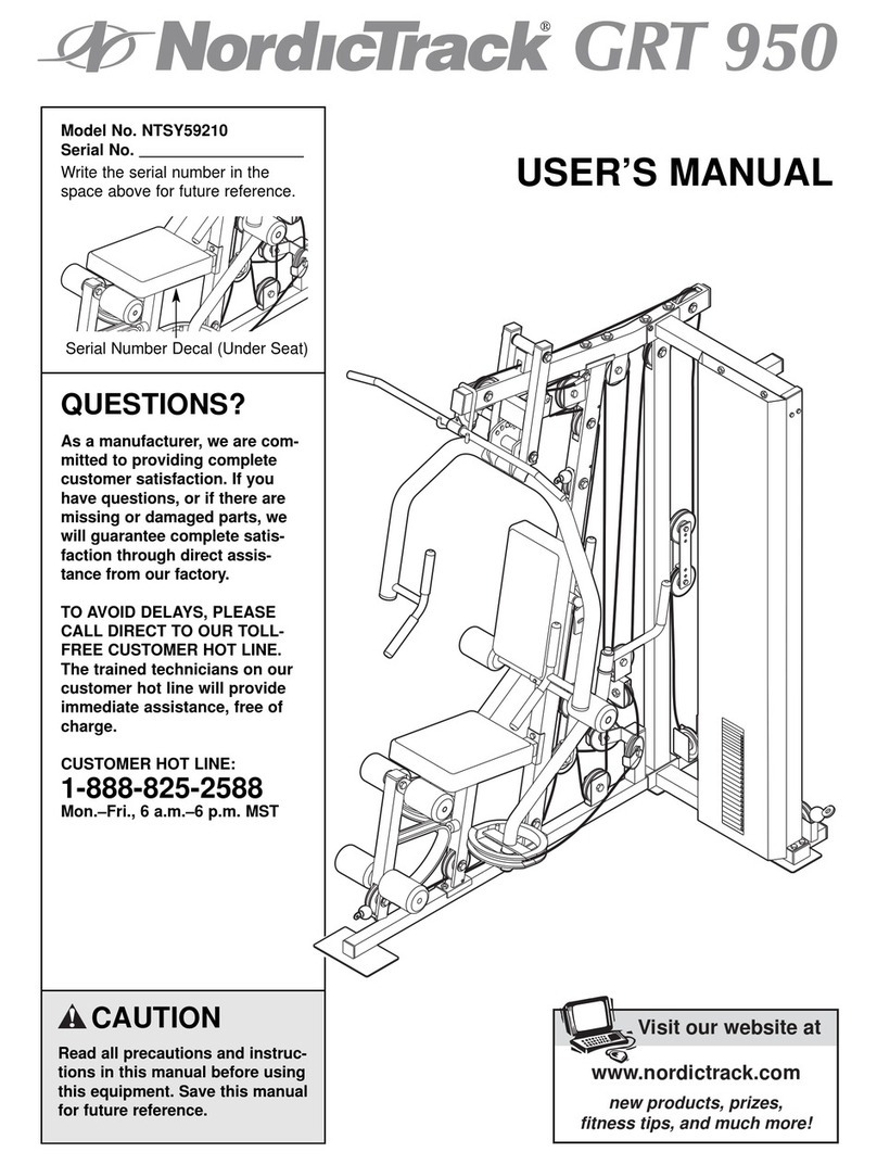 NordicTrack NTSY59210 User manual