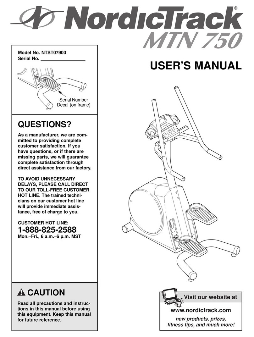 NordicTrack NTST07900 user manual