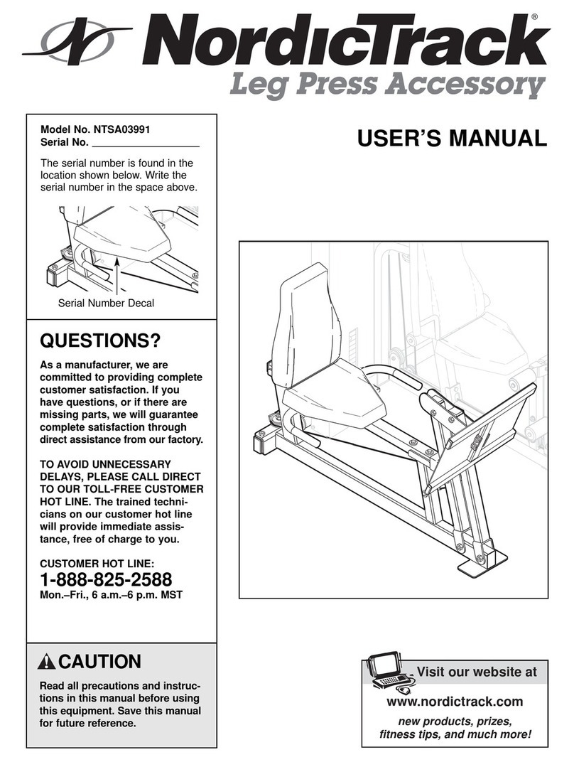 NordicTrack NTSA03991 user manual