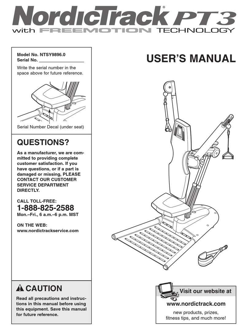 NordicTrack NTSY9896.0 User manual