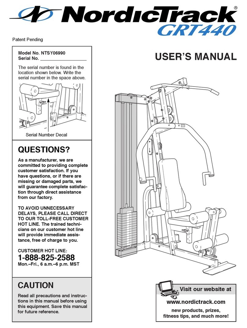 NordicTrack NTSY06990 User manual