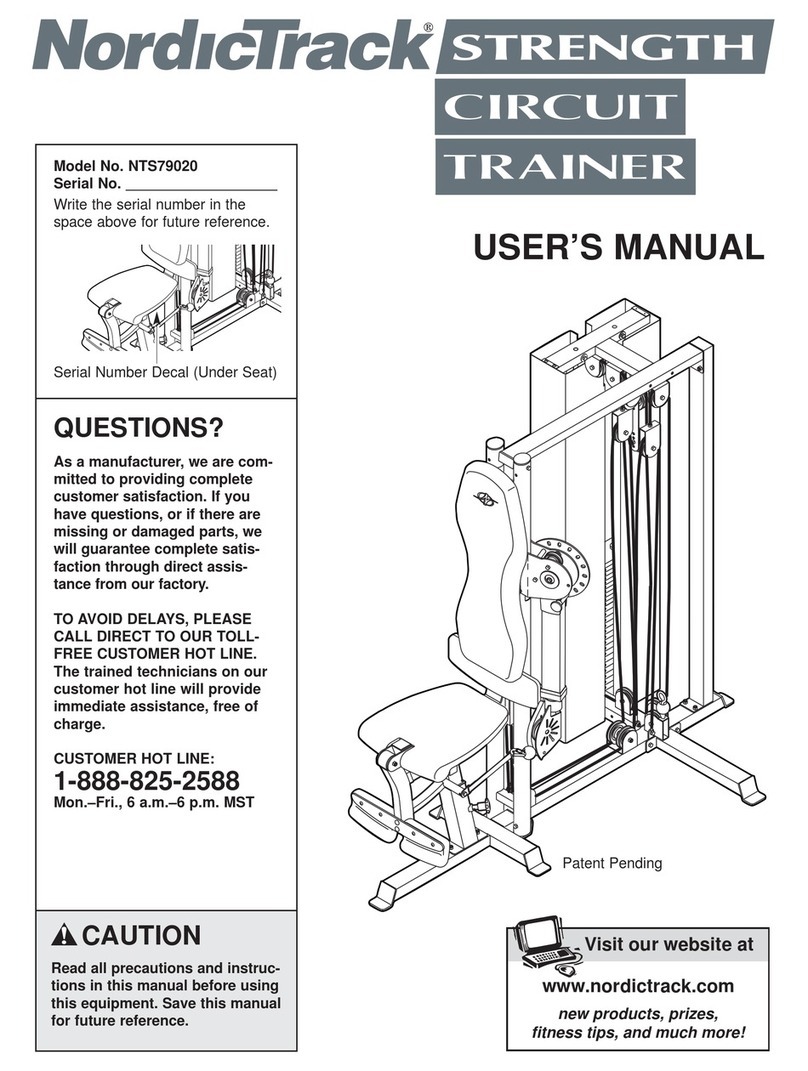 NordicTrack NTS79020 User manual