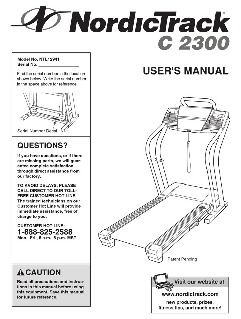 NordicTrack NTL12941 User manual
