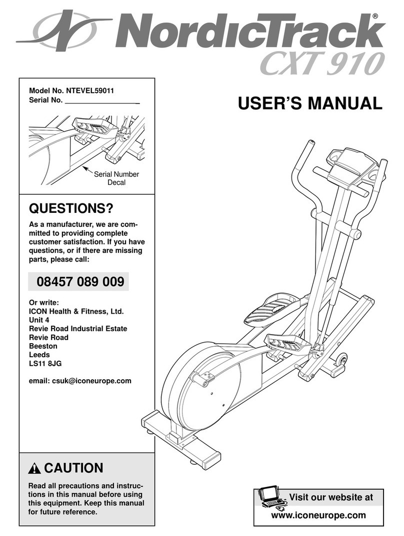 NordicTrack NTEVEL59011 user manual