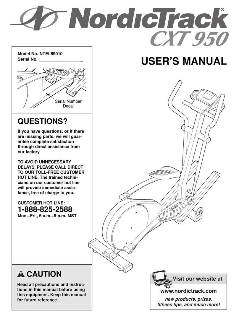 NordicTrack NTEL89010 User manual