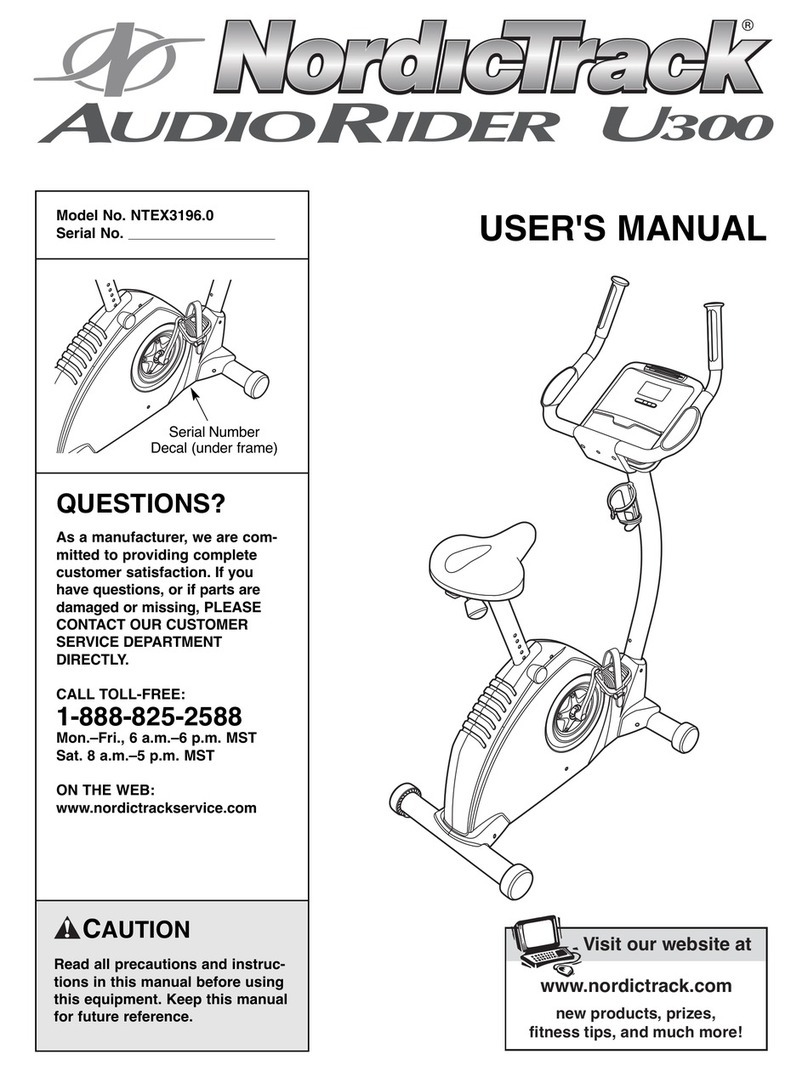 NordicTrack AudioStrider U300 NTEX3196.0 user manual