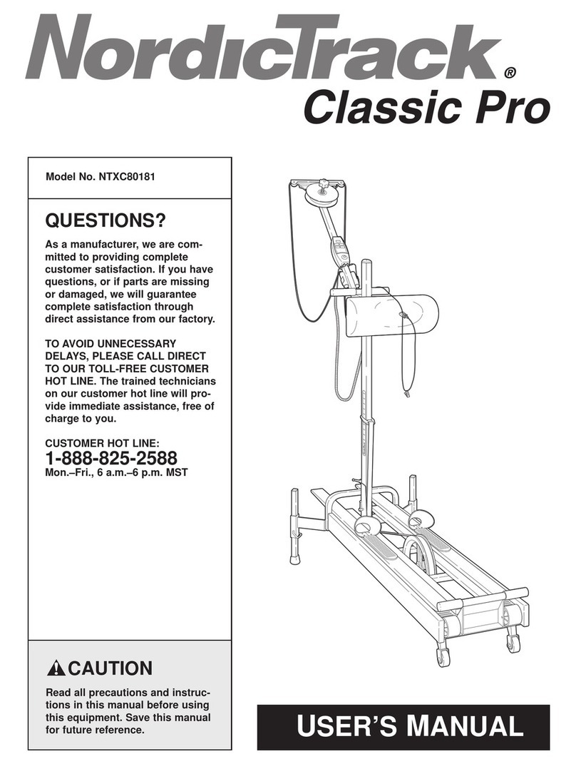 NordicTrack NTXC80181 user manual