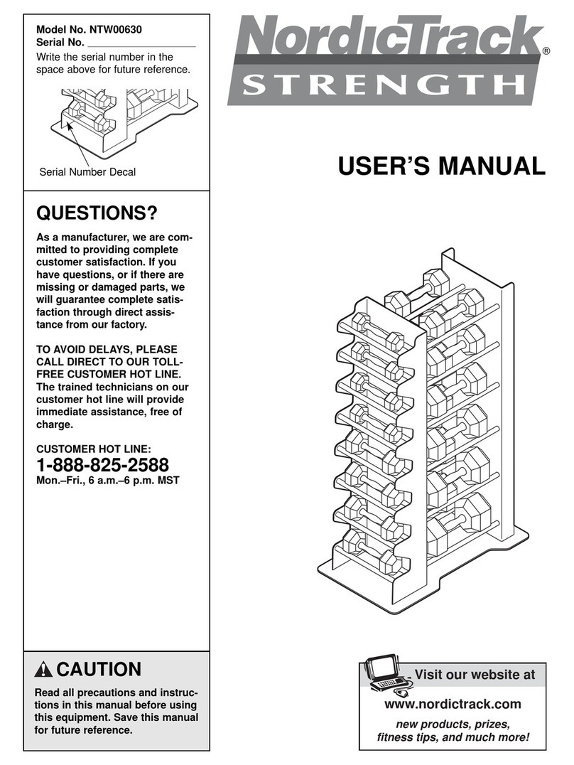 NordicTrack NTW00630 User manual