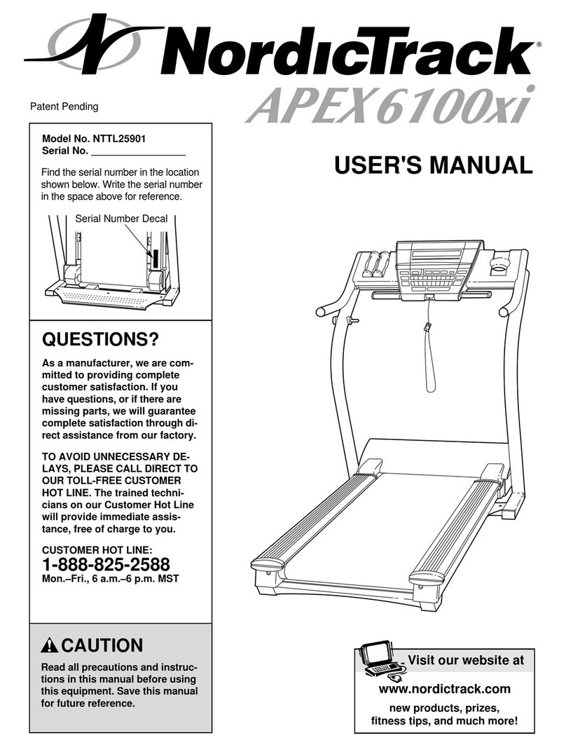 NordicTrack NTTL25901 user manual
