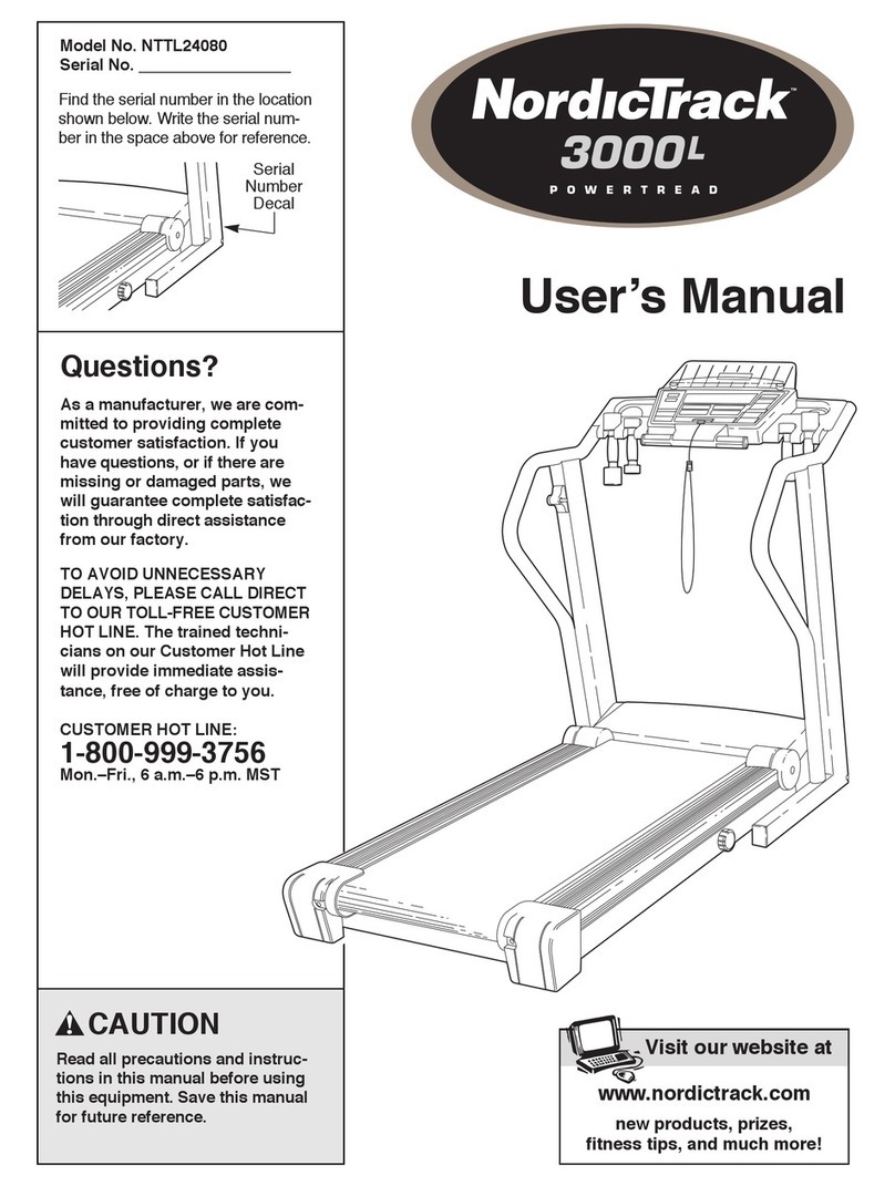 NordicTrack NTTL24080 User manual