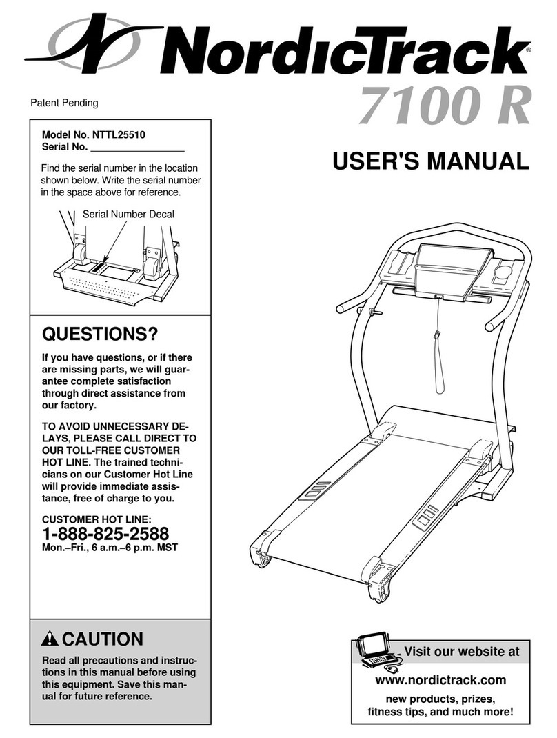 NordicTrack NTTL25510 User manual