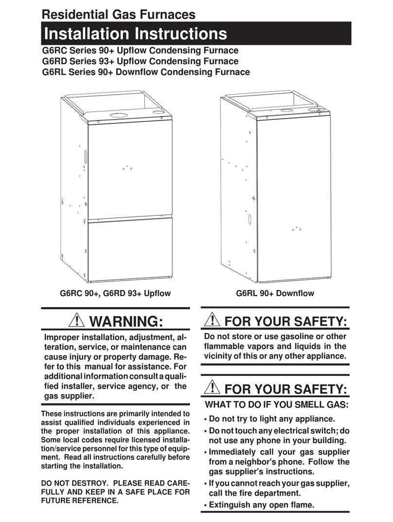 Nordyne G6RC 90+ User manual