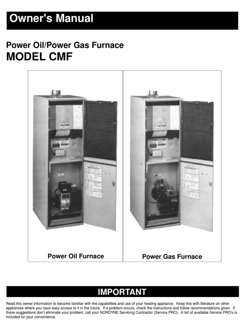 Nordyne CMF owner's manual