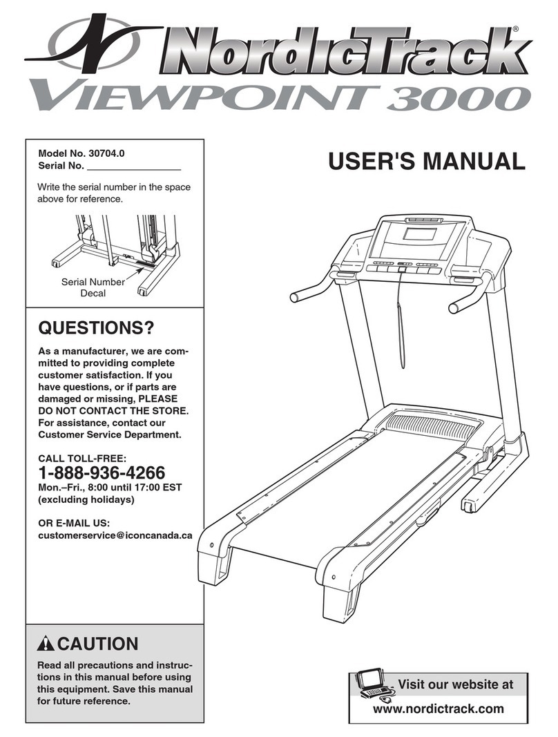 NordicTrack Viewpoint 3000 30704.0 user manual