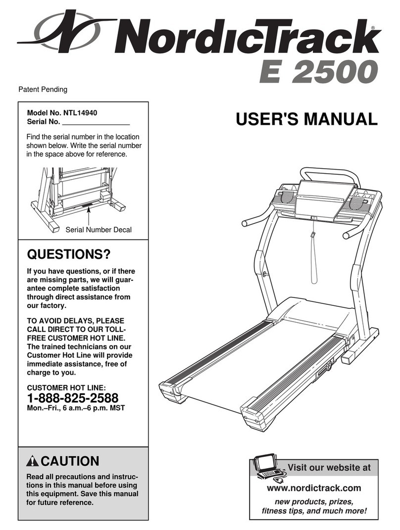 NordicTrack TREADMILL NTL14940 User manual NordicTrack TREADMILL NTL14940 User manual