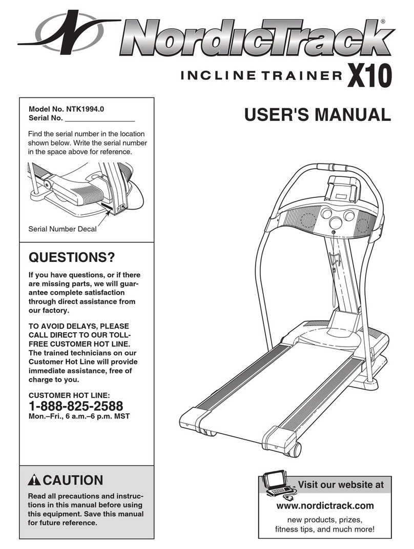 NordicTrack NTK1994.0 User manual