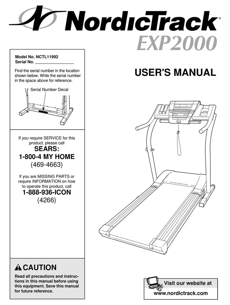 NordicTrack EXP2000 NCTL11992 User manual