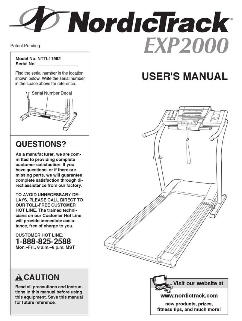 NordicTrack EXP2000 NTTL11992 user manual