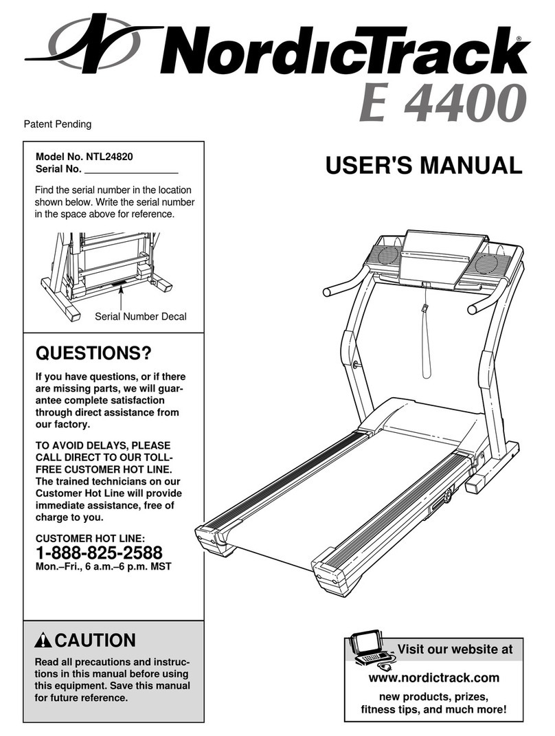 NordicTrack E 4400 User manual