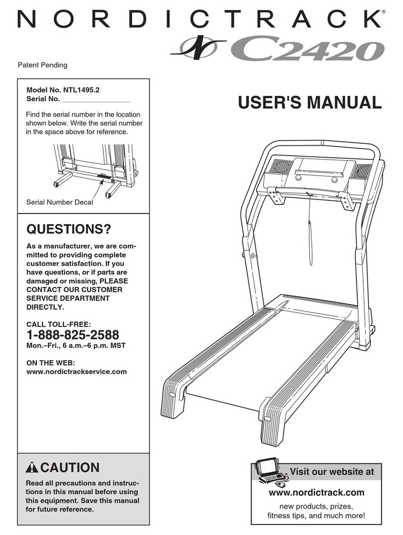 NordicTrack NTL1495.2 User manual