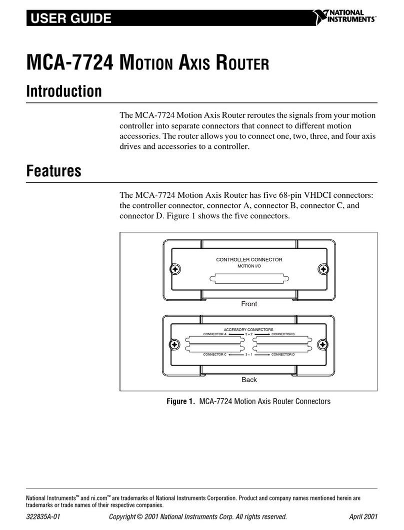 National Instruments Motion Axis Router MCA-7724 user guide National Instruments Motion Axis Router MCA-7724 user guide
