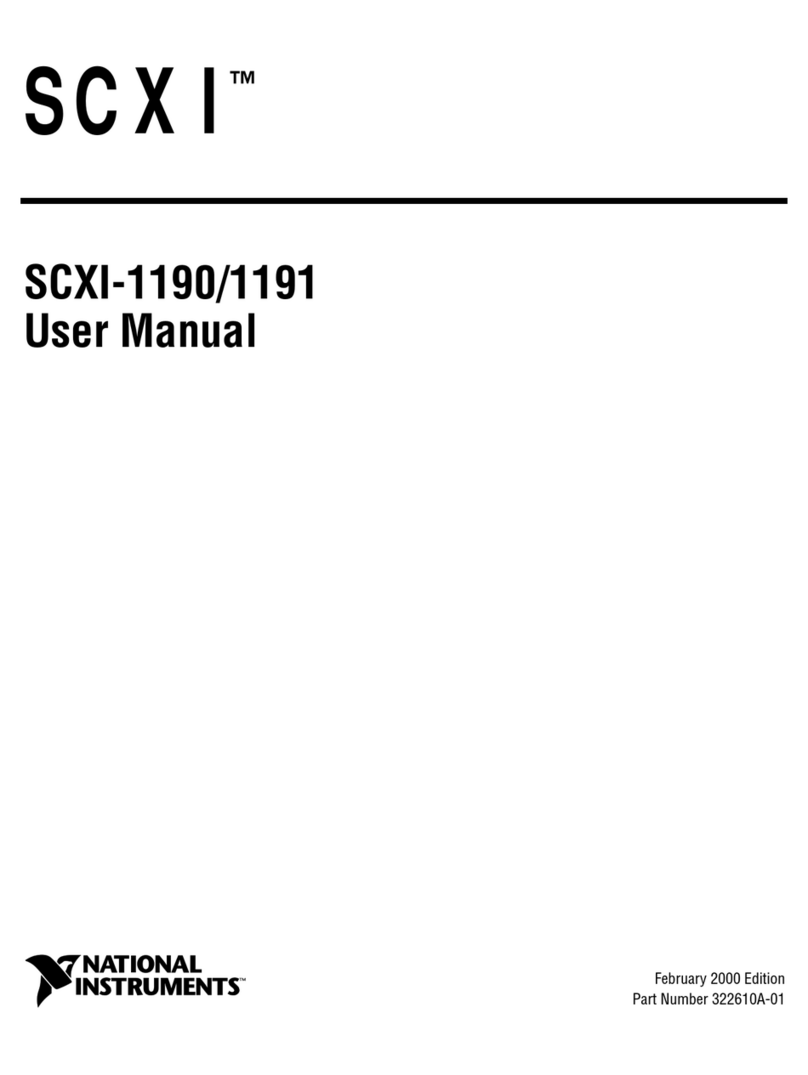 National Instruments SCXI-1190/1191 User manual National Instruments SCXI-1190/1191 User manual