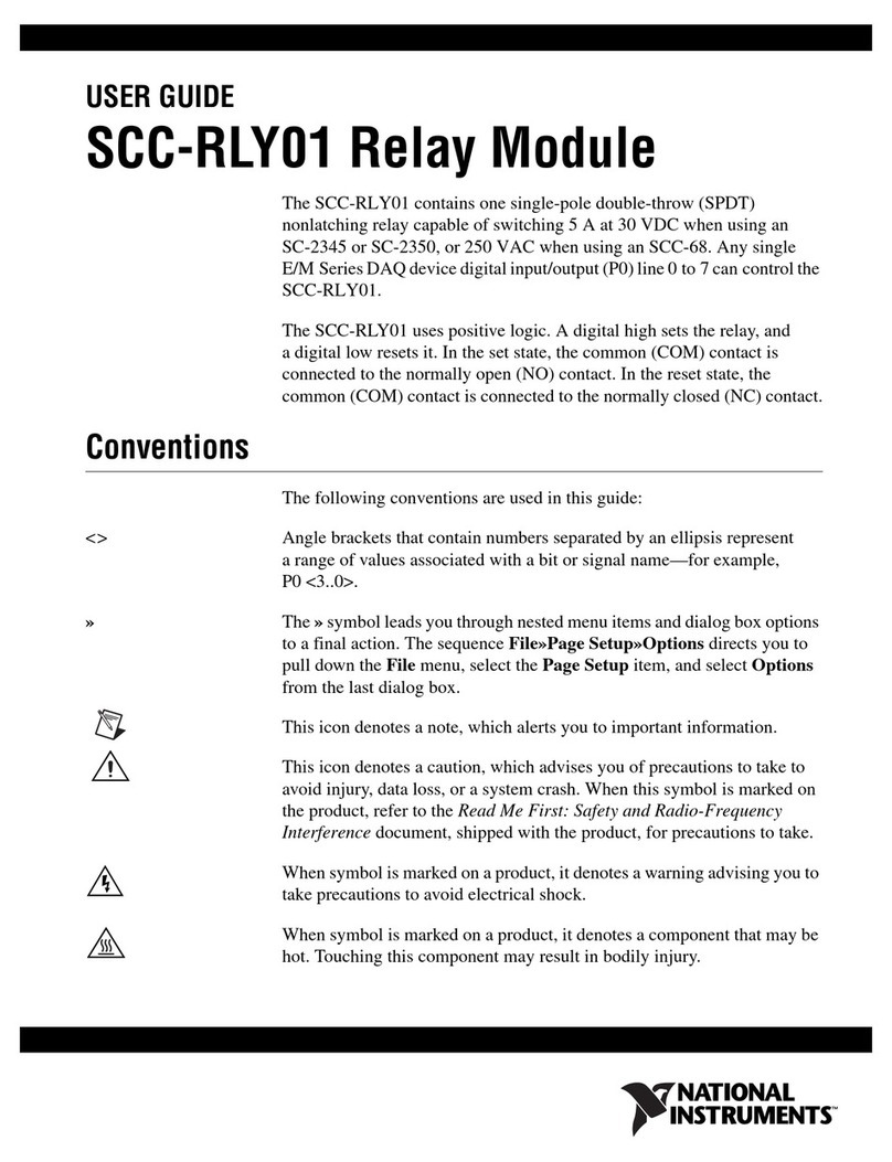 National Instruments Relay Module SCC-RLY01 user guide