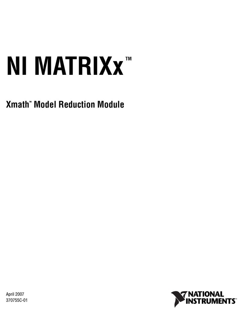 National Instruments NI MATRIXx Xmath Specification sheet National Instruments NI MATRIXx Xmath Specification sheet