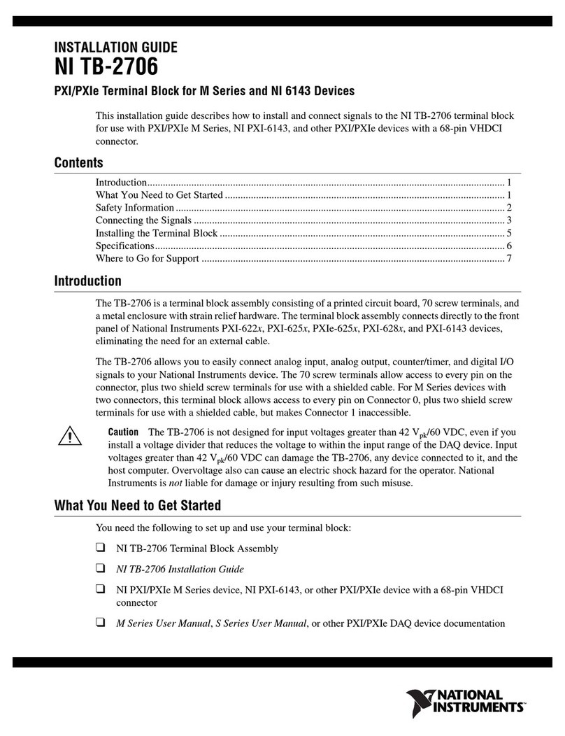 National Instruments Terminal Block NI TB-2706 User manual National Instruments Terminal Block NI TB-2706 User manual