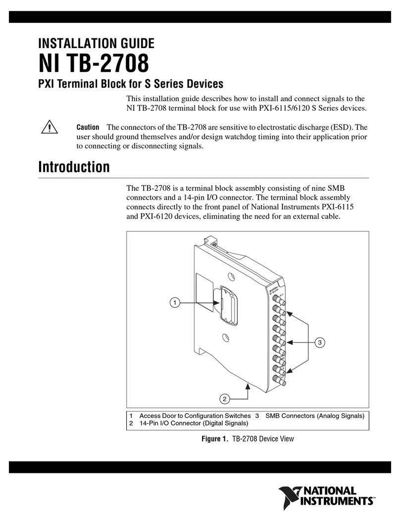 National Instruments PXI Terminal Block NI TB-2708 User manual